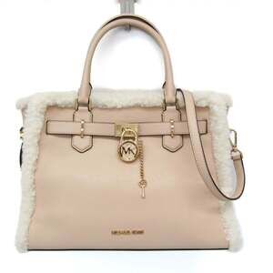 Michael Kors Hamilton Satchel Bag Women's Leather,Fur Shoulder Bag,Tote Bag P...